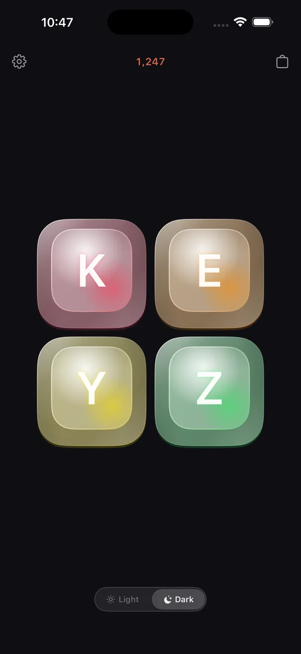 Keyz app in LED mode