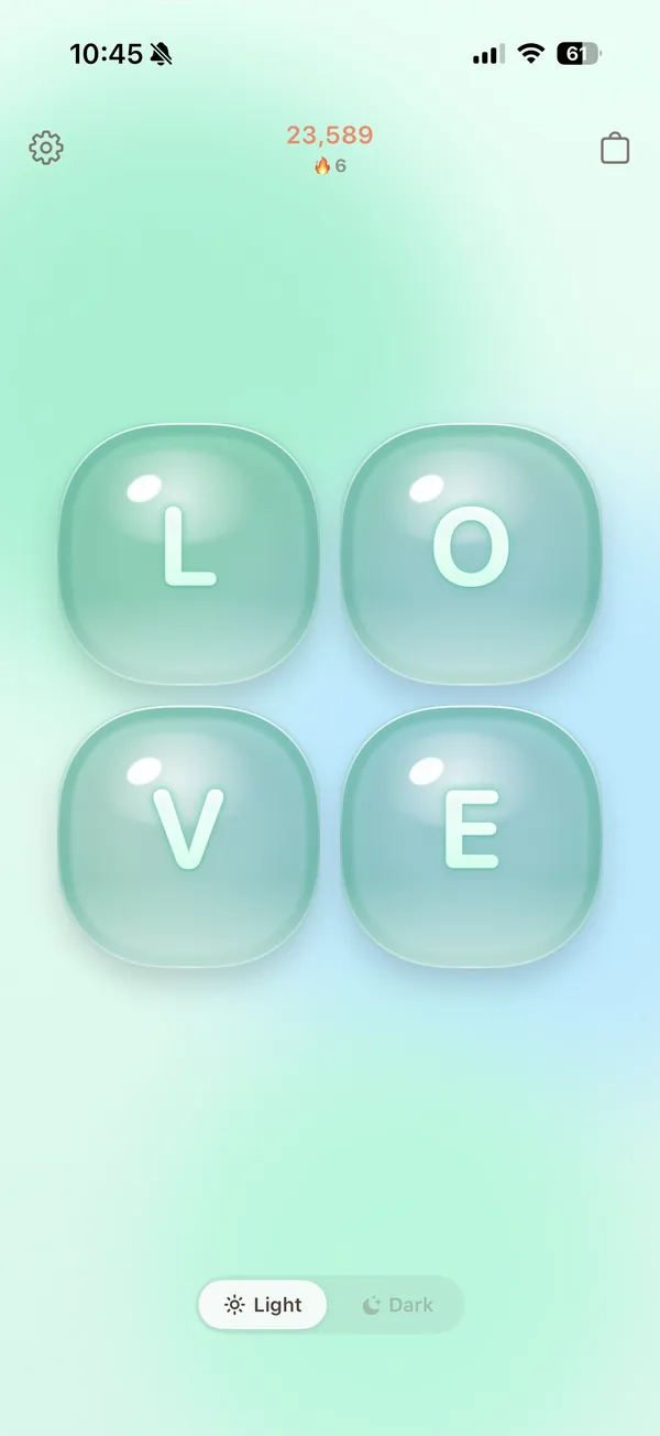 Keyz translucent jelly keycap skin spelling LOVE in mint green
